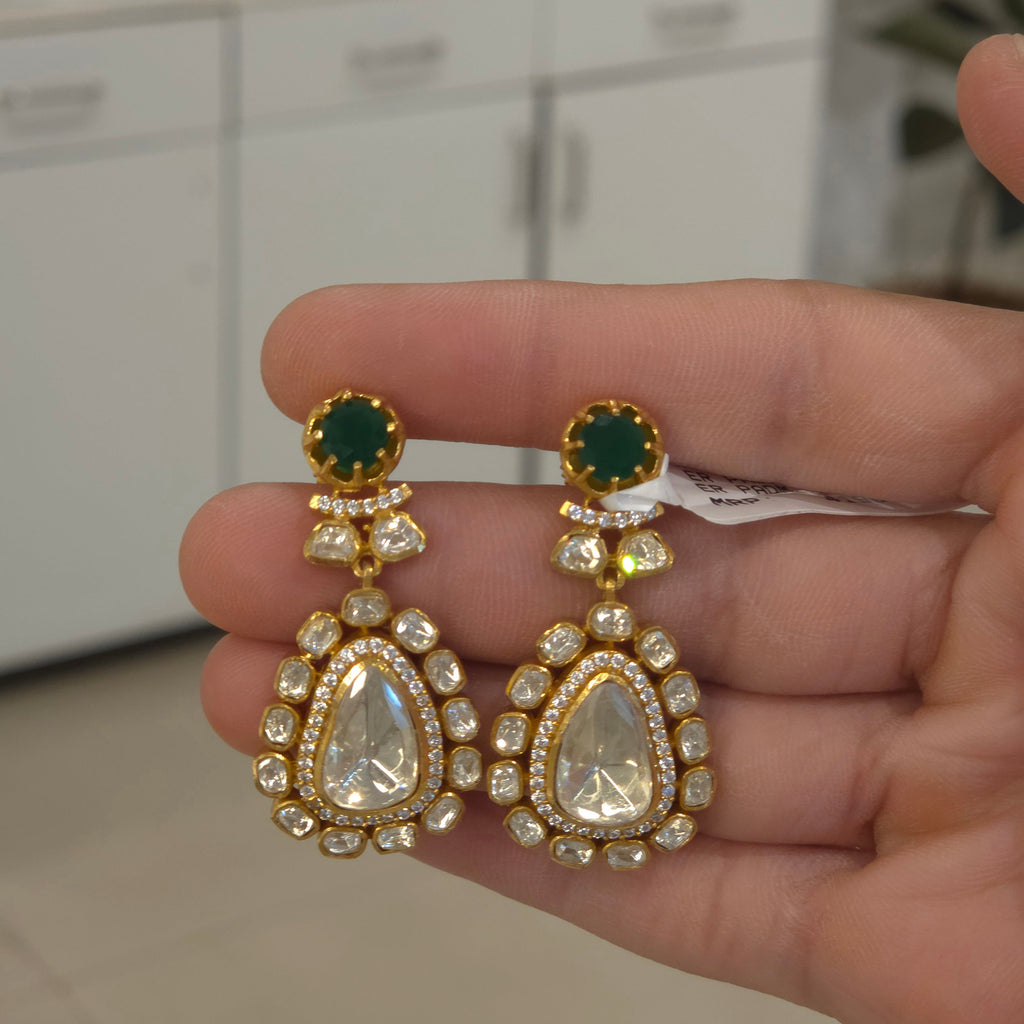 Roopa moissanite polki danglers