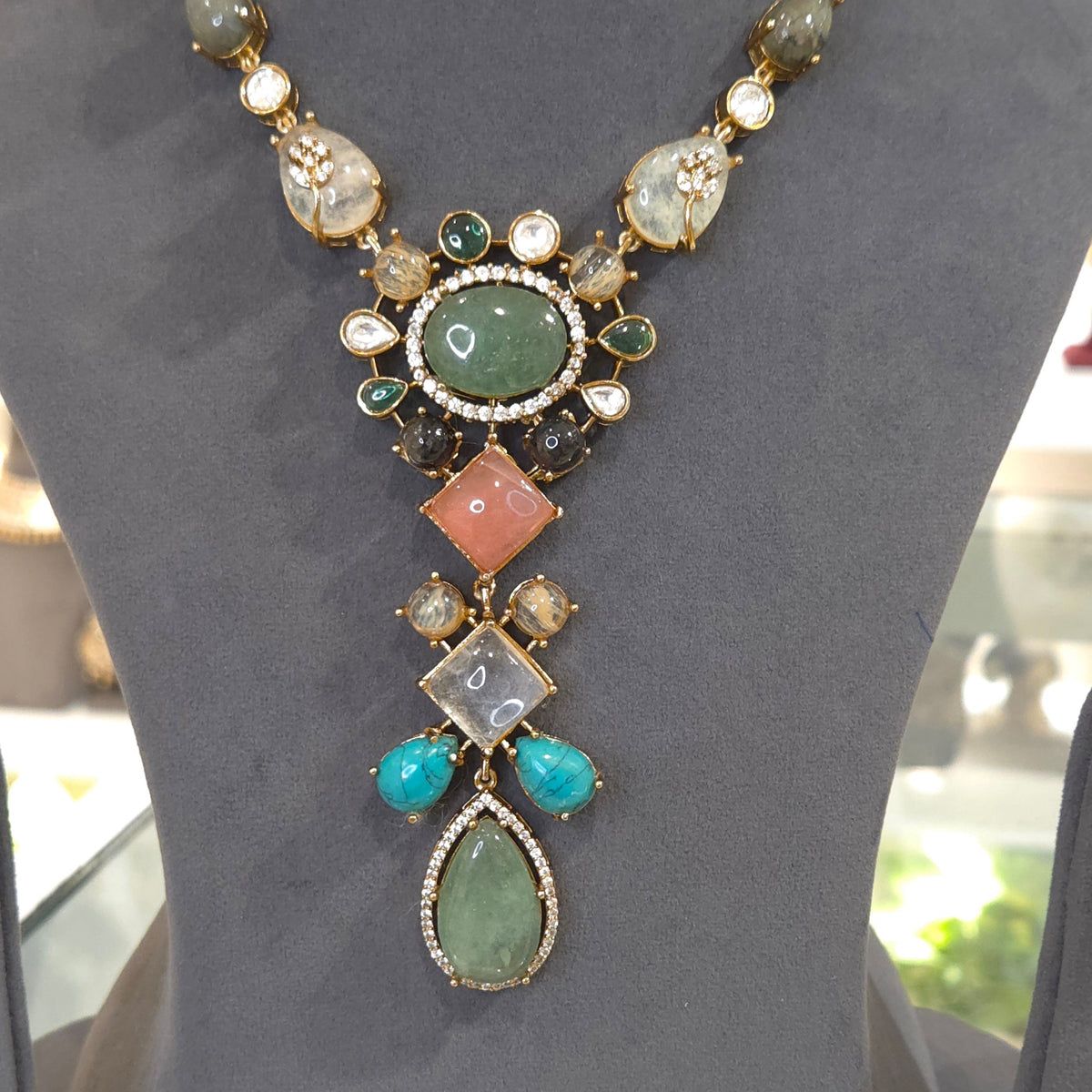 Rubani designer AD set in pastel stones