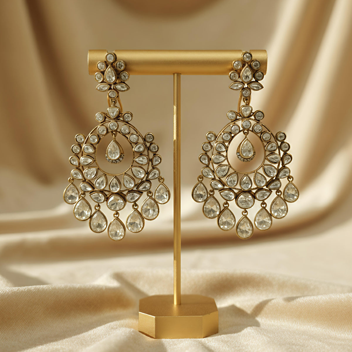 Bhoomi moissanite polki chaandbali detail