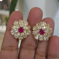 Smriti moissanite polki studs