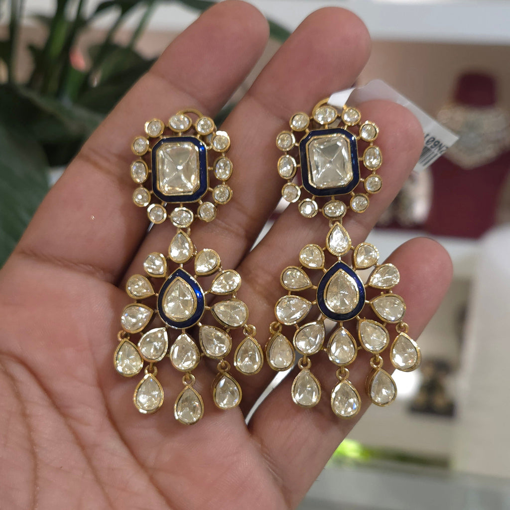 Mehrin moissanite polki danglers