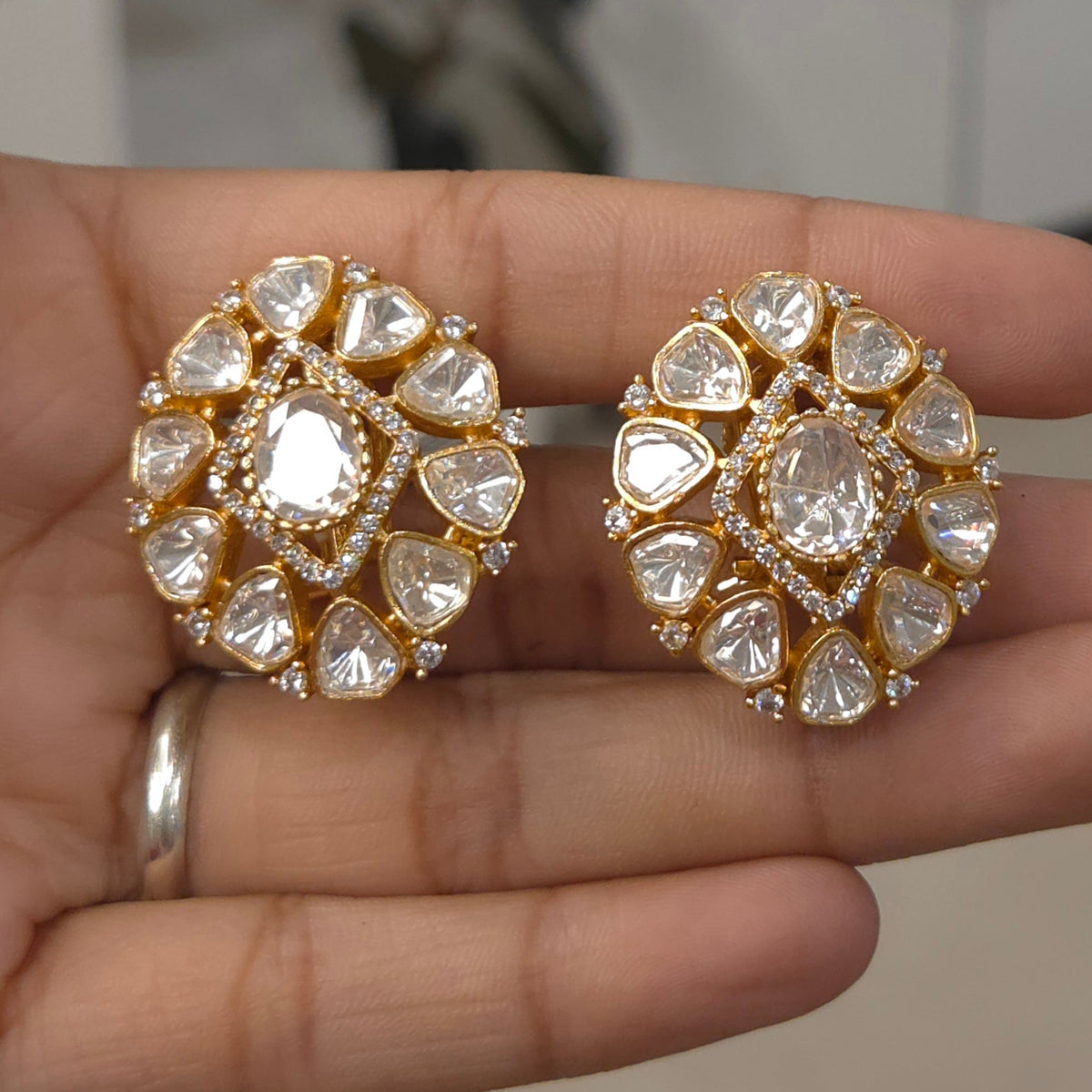 Reyna moissanite earrings