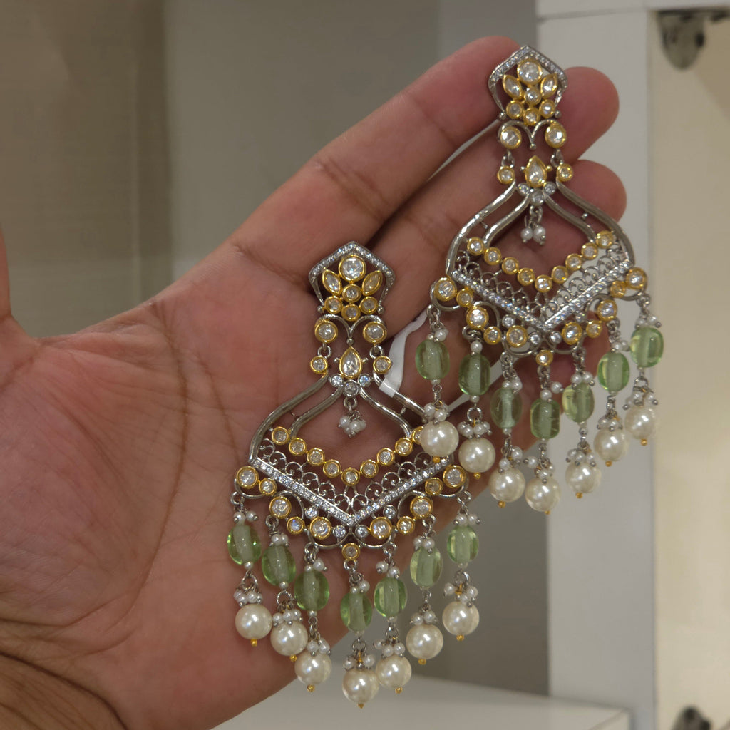 Tarini polki earrings detail