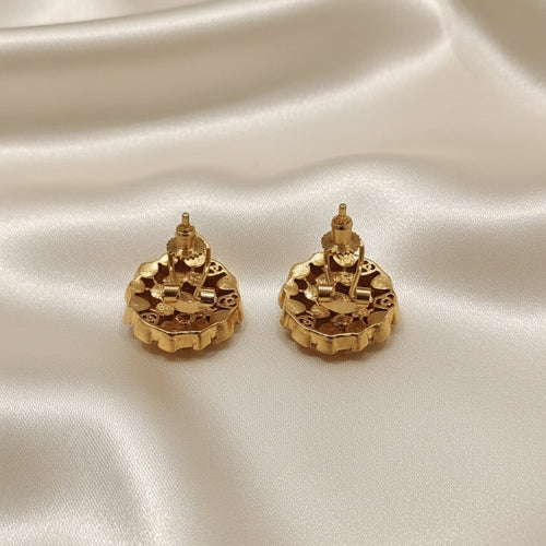 Advika moissanite polki studs detail
