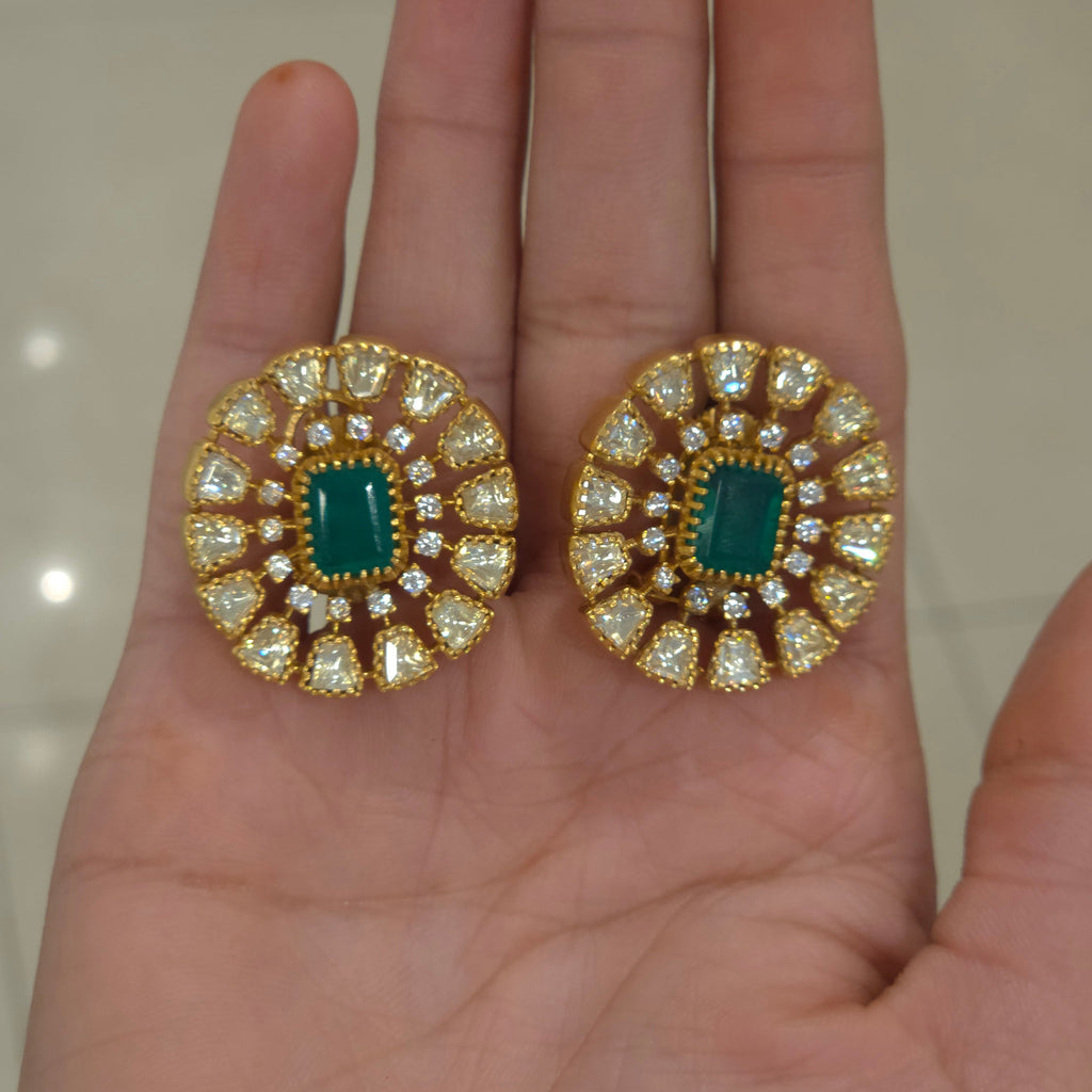 Belina moissanite polki studs
